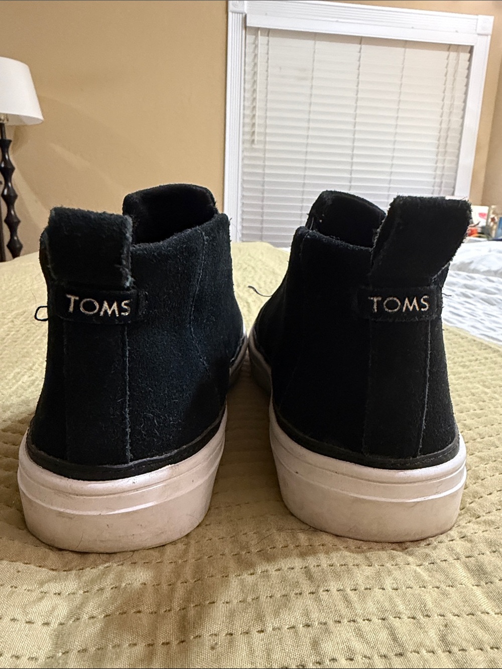 Toms Black Suede High-Top Slip-On Sneakers